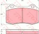 Комплект гальмівних колодок задн/передн, DS DS 3 VOLVO S60 I, V70 II CITROEN DS3 JAGUAR S-TYPE II, XJ PEUGEOT 208 I SEAT IBIZA II TESLA MODEL X 1.2-Electric 07.00- TRW GDB1513 (фото 1)