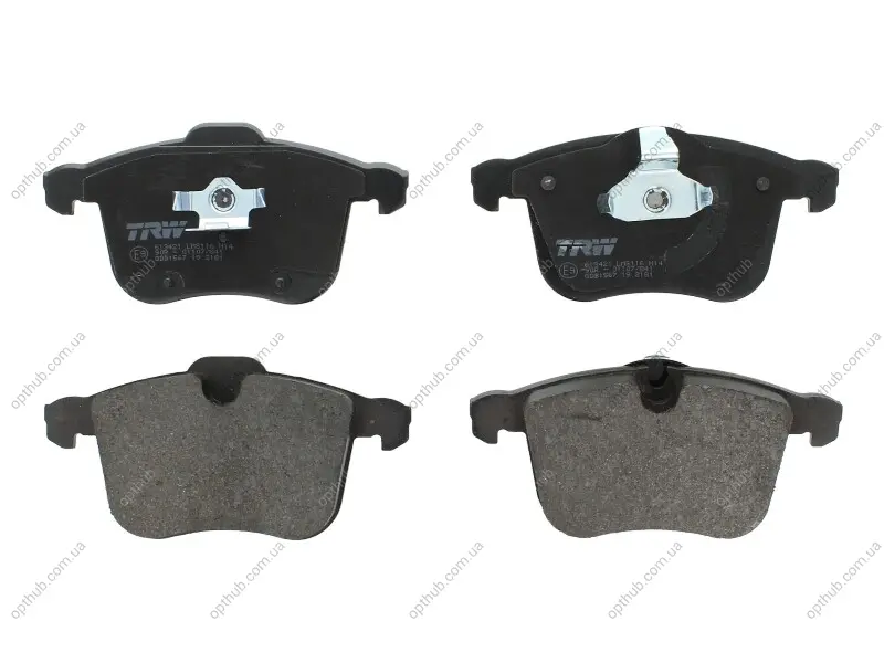 Комплект гальмівних колодок передн, CADILLAC BLS OPEL SIGNUM, VECTRA C, VECTRA C GTS SAAB 9-3, 9-3X 1.8-3.2 08.02- TRW GDB1567 (фото 1)