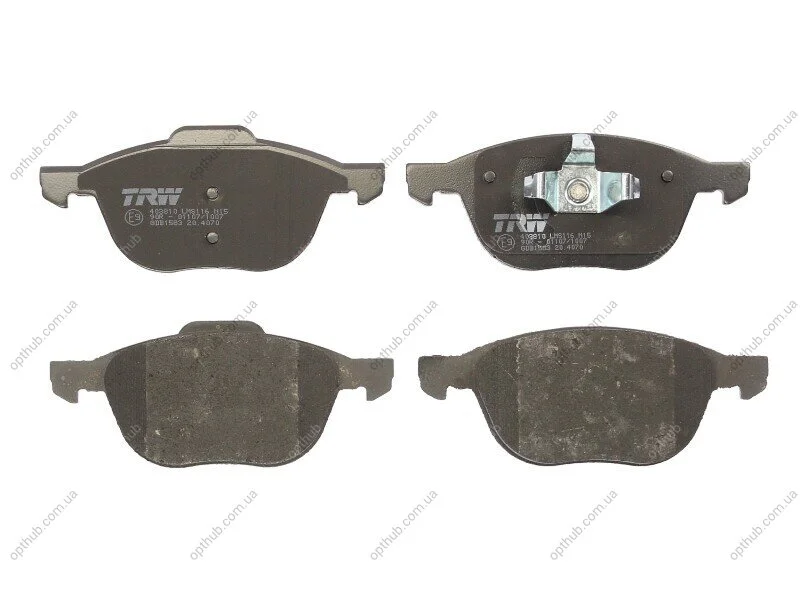 Колодка гальм. диск. FORD FOCUS, MAZDA 3,5, VOLVO C70, S40, передн. (вир-во) TRW GDB1583 (фото 1)