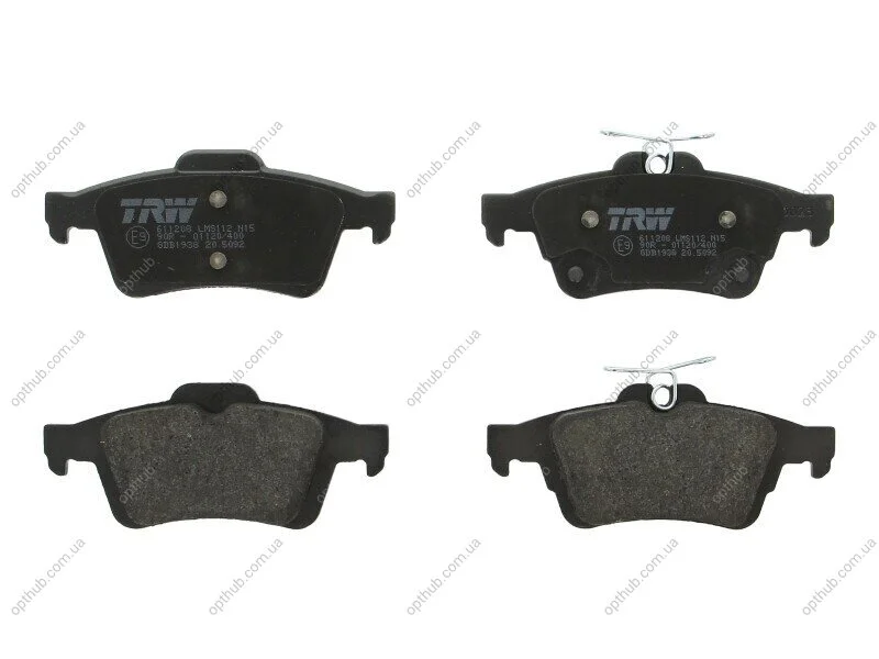 Колодка торм. диск. FORD C-MAX, FOCUS, CITROEN C5 задн. (пр-во) TRW GDB1938 (фото 1)