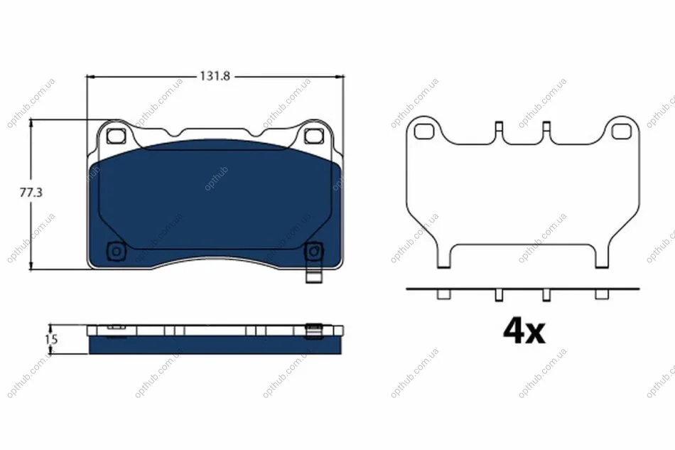 Колодки гальмівні дискові ELECTRIC BLUE - ДЛЯ ЭЛЕКТРОМОБИЛЕЙ -ua TRW GDB2198BTE (фото 1)
