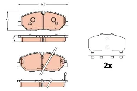 Гальмівні колодки TRW GDB2227