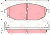 Комплект гальмівних колодок передн, HYUNDAI GALLOPER I, GALLOPER II 2.5D/2.6D/3.0 08.91-12.03 TRW GDB3232 (фото 1)