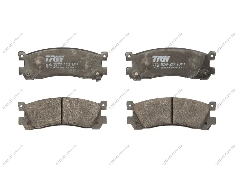 Комплект гальмівних колодок задн, MAZDA 929 III, 929 IV, 929 V, XEDOS 9 2.0-3.0 06.87- TRW GDB3264 (фото 1)