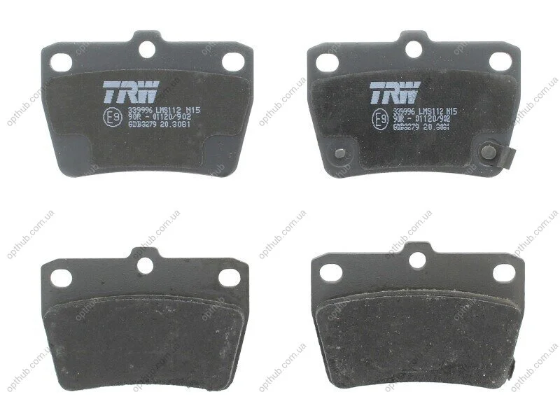 Колодка гальм. диск. CHERY TIGGO, TOYOTA RAV 4 задн. (вир-во) TRW GDB3279 (фото 1)