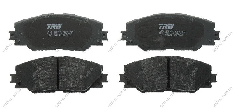 Колодка гальм. диск. TOYOTA RAV 4 передн. (вир-во) TRW GDB3424 (фото 1)