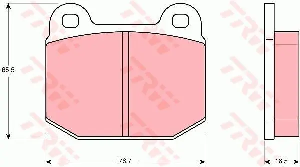 Комплект гальмівних колодок передн, CHEVROLET CAMARO OPEL ASCONA B, INSIGNIA A, INSIGNIA A COUNTRY, KADETT C, KADETT C CITY, MANTA B, REKORD D, REKORD E 1.2-6.2 01.72-03.17 TRW GDB611 (фото 1)