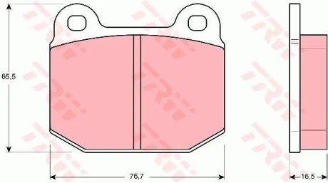 Комплект гальмівних колодок передн, CHEVROLET CAMARO OPEL ASCONA B, INSIGNIA A, INSIGNIA A COUNTRY, KADETT C, KADETT C CITY, MANTA B, REKORD D, REKORD E 1.2-6.2 01.72-03.17 TRW GDB611