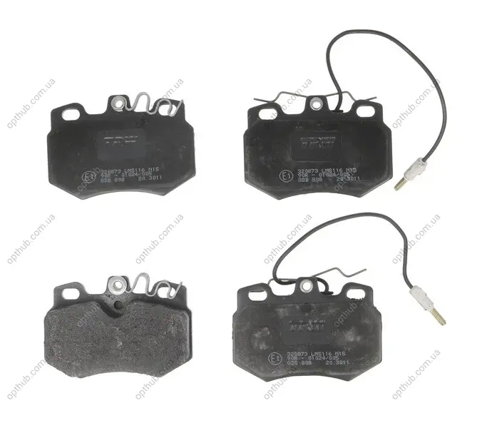 Комплект гальмівних колодок передн, PEUGEOT 205, 205 I, 205 II, 309, 309 I, 309 II 1.0-1.9D 02.83-09.98 TRW GDB808 (фото 1)