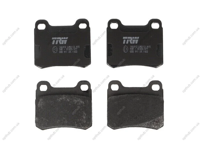 Колодка гальм. диск. MB 190 (W201), C-CLASS (W202) задн. (вир-во) TRW GDB911 (фото 1)