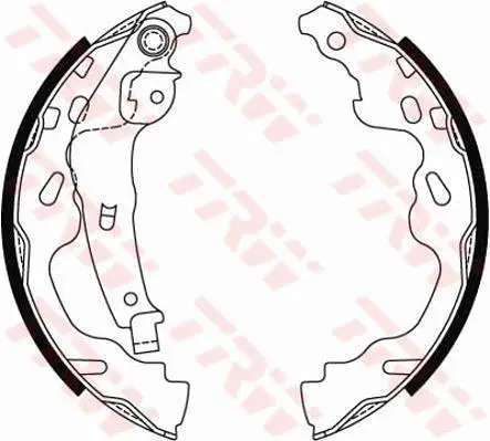 Гальмівна колодка CITROEN C1, C1 II OPEL AGILA B PEUGEOT 107, 108 SUZUKI SPLASH, SWIFT III TOYOTA AYGO, COROLLA, YARIS, YARIS VERSO 1.0-1.6 04.99- TRW GS8480 (фото 1)