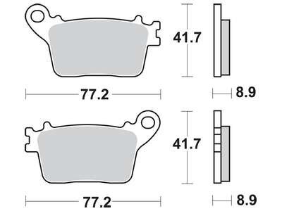 Комплект гальмівних колодок TRW MCB784SH