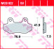 Комплект гальмівних колодок TRW MCB822 (фото 2)