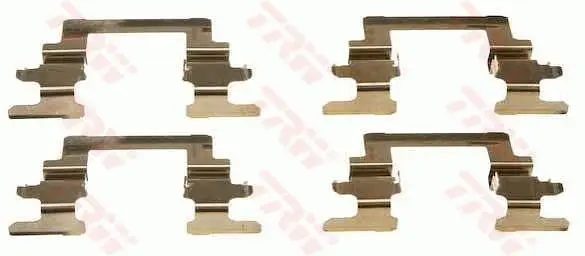 Монтажний набір гальмівних колодок передн CITROEN C4 AIRCROSS DODGE CALIBER JEEP COMPASS MITSUBISHI ASX, GALANT VIII, LANCER VII, LANCER VIII, SPACE RUNNER PEUGEOT 4008 1.3-2.5 09.96- TRW PFK431 (фото 1)