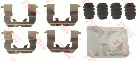 Монтажний набір гальмівних колодок задн/передн HYUNDAI ACCENT IV, ELANTRA V, I30, VELOSTER KIA CEE\'D, PRO CEE\'D, RIO III TOYOTA AURIS 1.1D-2.0D 09.10- TRW PFK689 (фото 1)