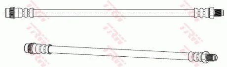 Гальмівний шланг гнучкий передн лів/прав (довжина 310мм, M10x1/M10x1) RENAULT 19 I, 19 I CHAMADE, 19 II, 19 II CHAMADE 1.2-1.9D 01.88-12.97 TRW PHB407