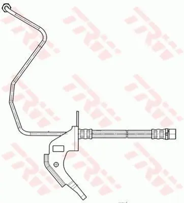 Гальмівний шланг гнучкий задн лів (довжина 330мм, M10x1) OPEL ASTRA F, ASTRA G, ASTRA G CLASSIC, ASTRA H, ASTRA H CLASSIC, ASTRA H GTC, COMBO, COMBO TOUR 1.2-2.2D 09.91- TRW PHD563 (фото 1)