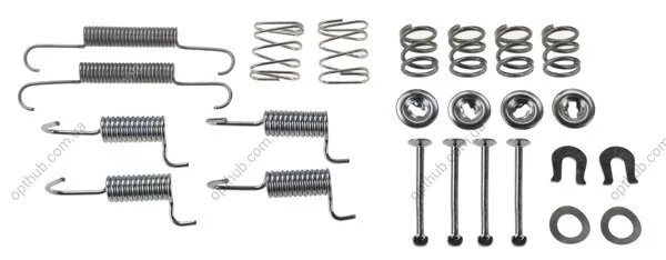 Монтажний набір гальмівної колодки (AKEBONO) CITROEN C4 AIRCROSS, C-CROSSER, C-CROSSER ENTERPRISE MITSUBISHI ASX, GRANDIS, LANCER VIII, OUTLANDER II PEUGEOT 4007, 4008 1.5-3.0 04.04- TRW SFK216 (фото 1)