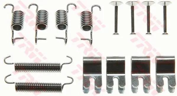 Монтажний набір гальмівної колодки TOYOTA AVENSIS, CARINA E VI, CELICA, COROLLA, COROLLA VERSO, PRIUS, YARIS, YARIS VERSO 1.0-2.4 04.92-12.09 TRW SFK385 (фото 1)