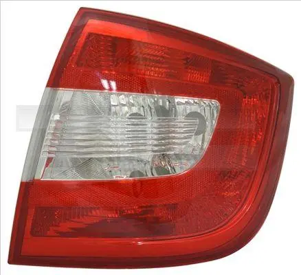 Ліхтар задній прав (P21/4W/P21W/PY21W/W3W, колір скла червон) SKODA RAPID Ліфтбек 07.12-03.22 TYC 11-14277-01-2 (фото 1)