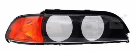 Скло фари з ущільненням прав (помаранчевий поворотник) BMW 5 E39 11.95-09.00 TYC 20-0379-LA-2