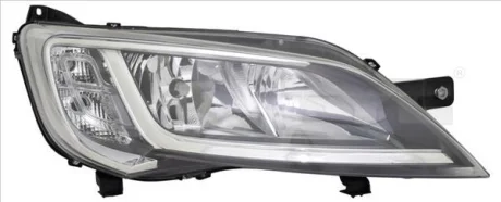 Фара лів (H7/H7/W21, електричн, з мотором, колір відбивача: хром) CITROEN JUMPER III FIAT DUCATO PEUGEOT BOXER 06.14-12.17 TYC 20-14776-05-2