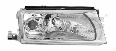 Фара прав (H3/H4, електричн, з мотором, колір відбивача: хром) SKODA OCTAVIA I 08.00-12.10 TYC 20-6231-05-2