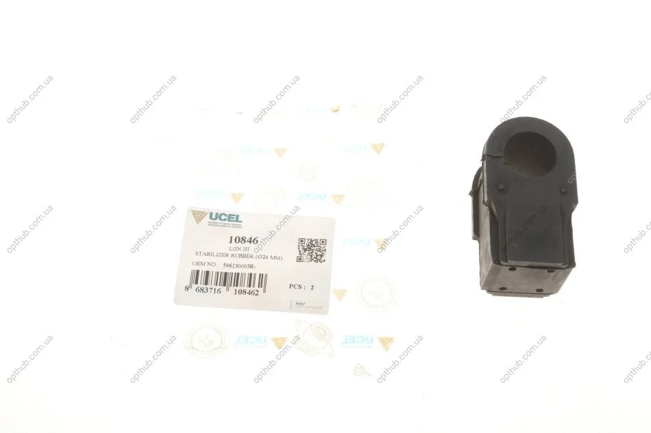 Втулка стабілізатора (переднього) Renault Laguna III 1.5dCi-3.5 V6 07- (d=25mm) UCEL (opt-om) UC-EL 10846 (фото 1)