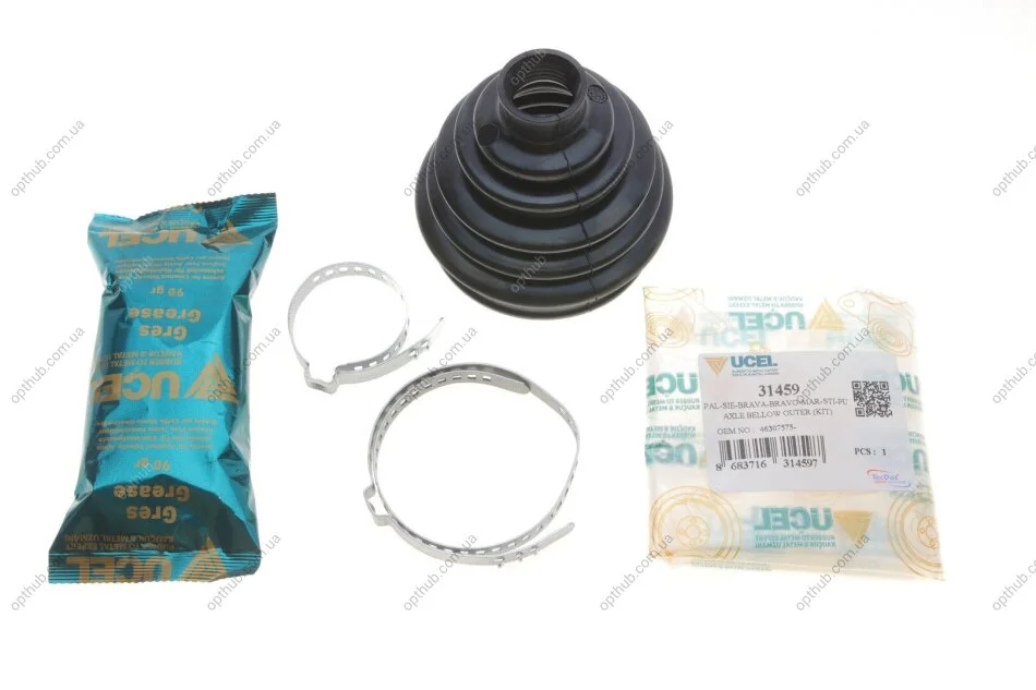 Пильник ШРКШ (зовнішній) Fiat Doblo 1.9D/1.2i/1.4i/1.6i 01-09 (к-кт) UCEL UA63 UC-EL 31459 (фото 1)