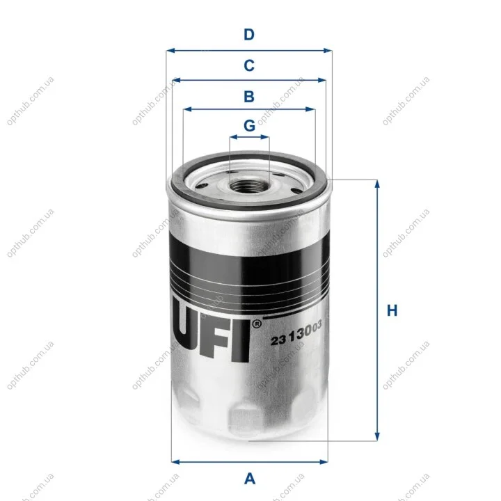 Фільтр масляний MERCEDES BENZ -ua UFI 23.130.03 (фото 1)