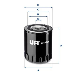 Фильтр масляный FORD UFI 23.189.00