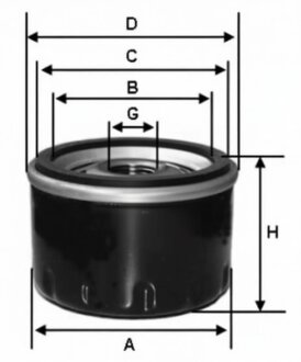 Фільтр масляний OPEL -ua UFI 23.211.00