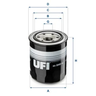 Фільтр масляний TOYOTA, VOLKSWAGEN UFI 23.248.00