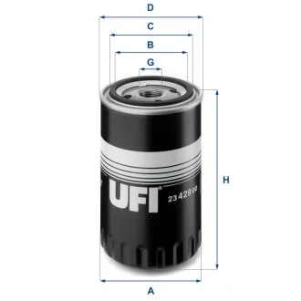 Фільтр масляний FORD, SEAT, VOLKSWAGEN -ua UFI 23.429.00