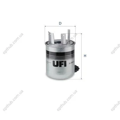 Фильтр топливный NISSAN, RENAULT UFI 24.095.06 (фото 1)