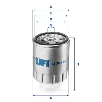 Фільтр паливний MITSUBISHI, RENAULT, VOLVO UFI 24.384.00