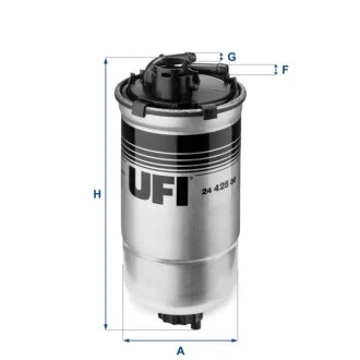 Фільтр паливний SEAT, SKODA, VOLKSWAGEN -ua UFI 24.428.00