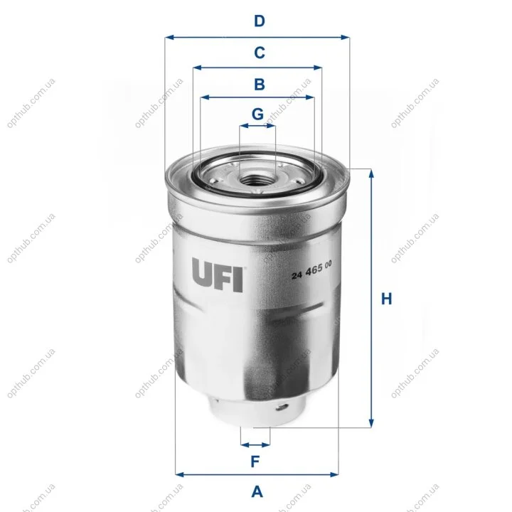 Фильтр топливный MITSUBISHI UFI 24.465.00 (фото 1)