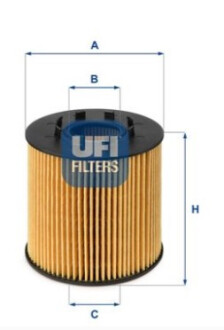 Фільтр масляний OPEL, RENAULT, VAUXHALL UFI 25.033.00