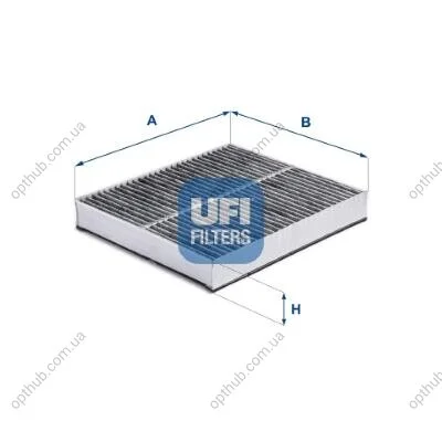 Фільтр салону вугільний UFI 54.320.00 (фото 1)