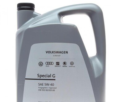 Олива 5W40 Special G (5L) (VW 502 00/505 00) (opt-om) VAG GS55502M4