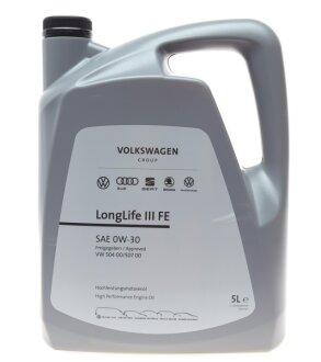 Олива 0W30 LongLife III FE (5л) VW504.00/507.00 (opt-om) VAG GS55545M4