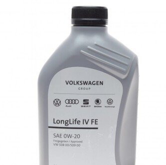 Олива 0W20 LongLife IV (1л) VW 508.00/509.00 (opt-om) VAG GS60577M2