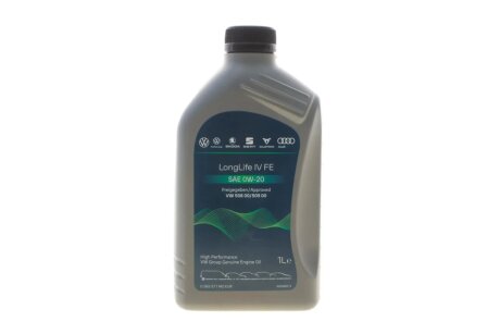 Масло моторное LongLife IV SAE 0W20 (1 Liter) (Multi Logo) VAG GS65577M2