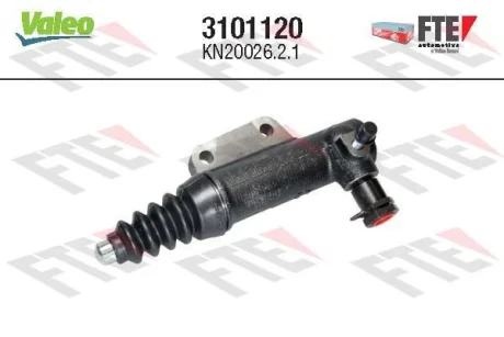 Робочий циліндр зчеплення (20,64мм) ALFA ROMEO 147, MITO CITROEN NEMO FIAT DOBLO, DOBLO CARGO, FIORINO, GRANDE PUNTO, IDEA, LINEA, MULTIPLA, PALIO, PUNTO, PUNTO EVO, QUBO, SIENA 1.2-1.9D 04.99- Valeo 3101120