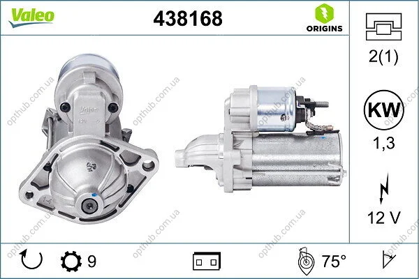 Стартер (вир-во) Valeo 438168 (фото 1)