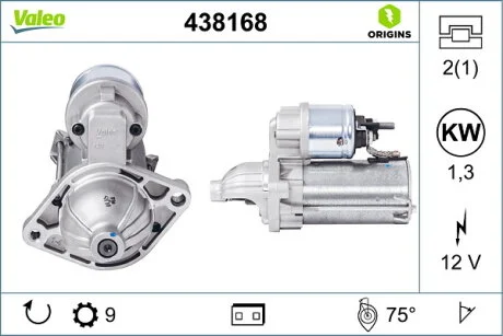 Стартер (пр-во) Valeo 438168