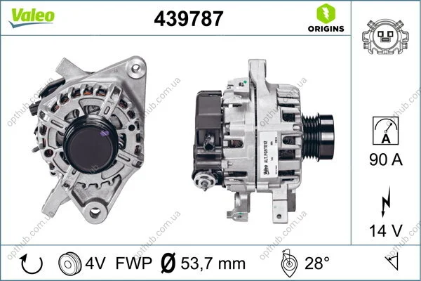 Генератор | FR - ORIGIN Valeo 439787 (фото 1)