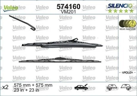 Компл. Стеклоочистителей Valeo 574160