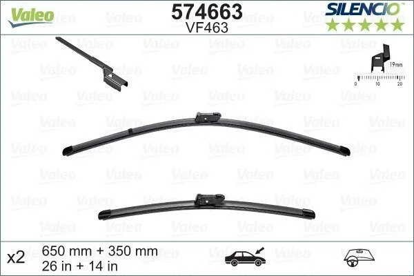 Компл. Склоочисників Valeo 574663 (фото 1)